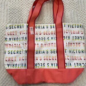 NWT Victoria’s Secret Tote Pink With Multicolor Lettering